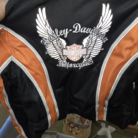Harley-Davidson Black and Orange Jacket - Picture 10 of 13
